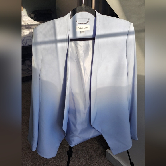 Nwot Calvin Klein Women's Soft Blue Blazer - Picture 1 of 4